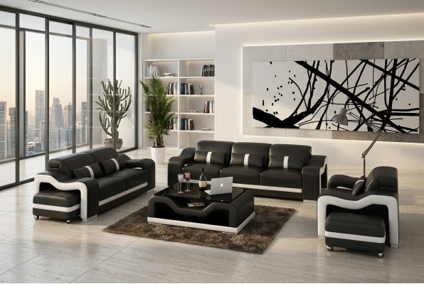 Conjunto de sofás sofá moderno asientos 3+1+1 Nuevo conjunto completo para sala de estar