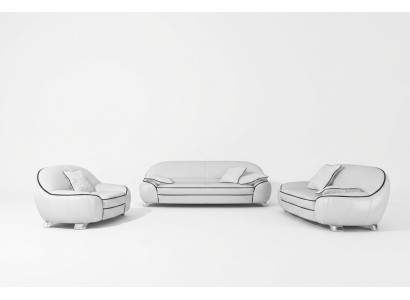 Sofá de cuero esquinero con diseño moderno de 3+2+1 plazas con sofá USB.