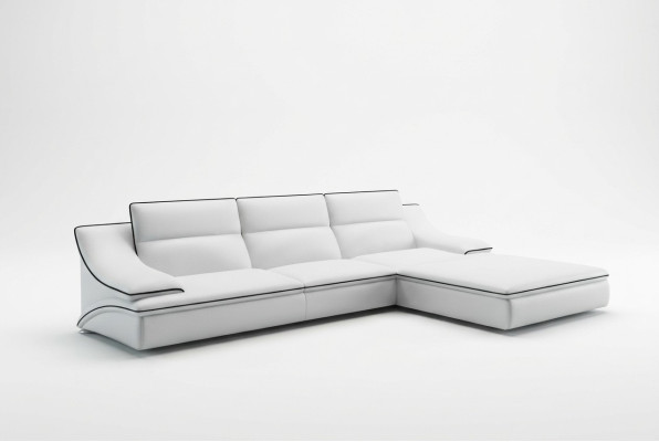 Sofá de cuero con USB, sofá de esquina de salón, conjunto de esquina, diseño, sofá moderno A1160C.
