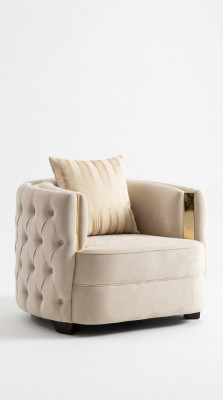 Sillón de lujo para sala de estar Diseño moderno individual Chesterfield Mueble italiano