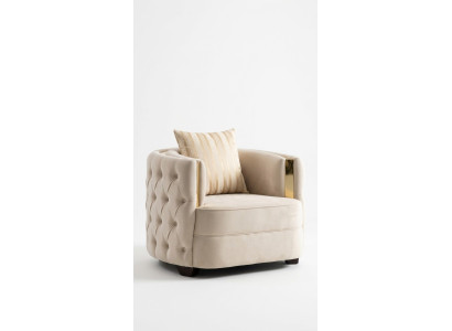 Sillón de lujo para sala de estar Diseño moderno individual Chesterfield Mueble italiano