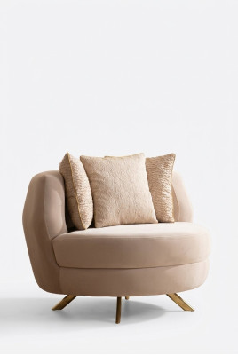 Sillón de lujo tapizado muebles sala de estar sillón de una plaza textil lounge restaurante