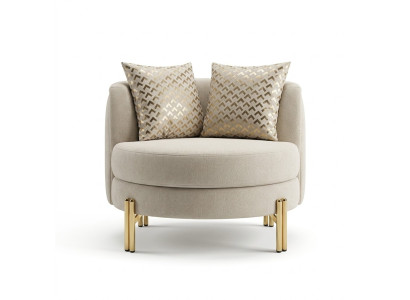 Sillón Asiento Asientos Diseño Sala de estar Tapizado Madera Tapizado Moderno Lujo Beige