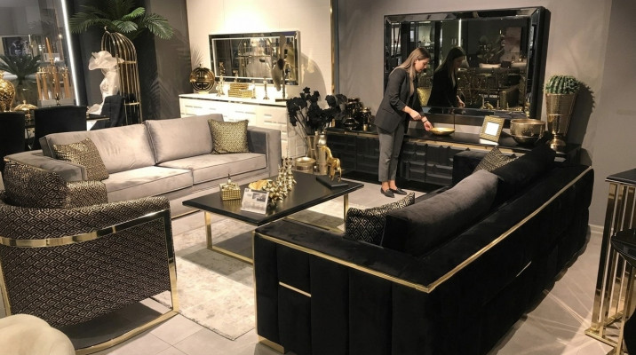 Sofá de 3 plazas + 3 plazas, sillón, sofás, conjunto de lujo de terciopelo, grupo de tela