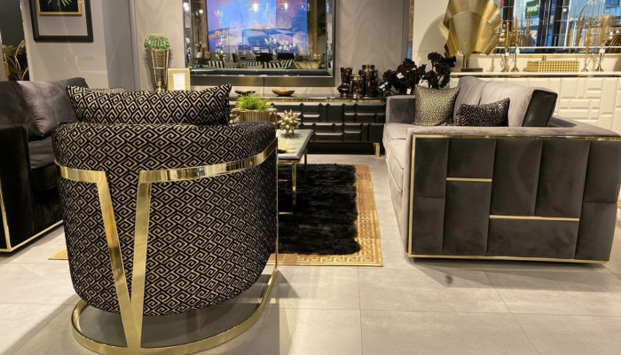 Diseño de sillón de lujo clásico moderno con respaldo de tela de un asiento muebles sofá de una plaza