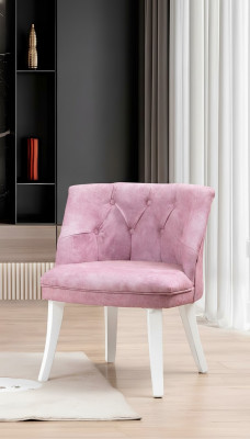 Silla Chesterfield rosa Silla tapizada exclusiva Muebles de diseño de diseñador.