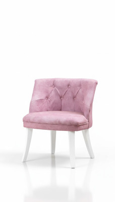 Silla Chesterfield rosa Silla tapizada exclusiva Muebles de diseño de diseñador.