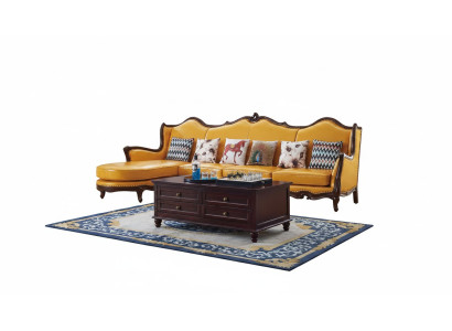 Sofá esquinero clásico amarillo Empire sofa sofá de cuero sofás sofás