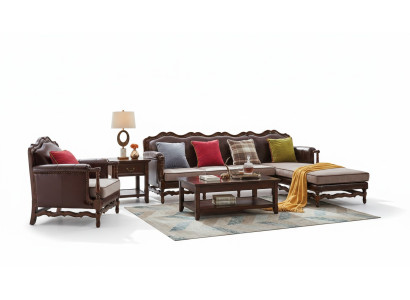 Muebles de América estilo colonial del siglo XIX Conjunto de sala de estar