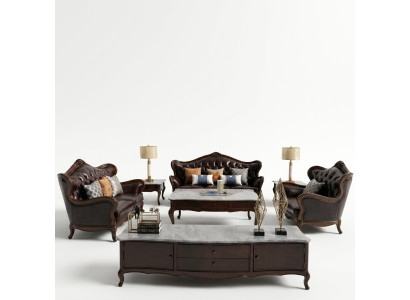 Conjunto de sofás de lujo 3+1 plazas con sillón sofás asientos sala de estar