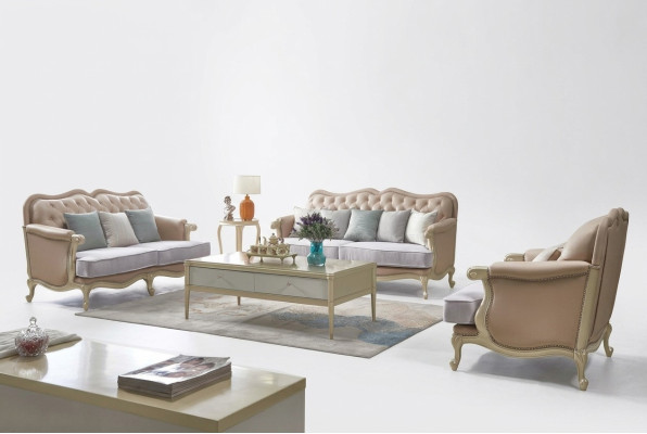 Rosa conjunto de muebles de sofá sofá 3 2 1 asientos sala de estar diseño 3 piezas.
