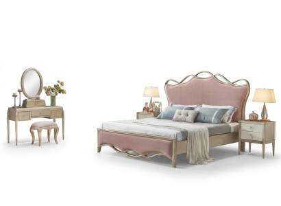 Diseño dormitorio cama de lujo camas de cuero rosa doble tapizado muebles textil nuevo