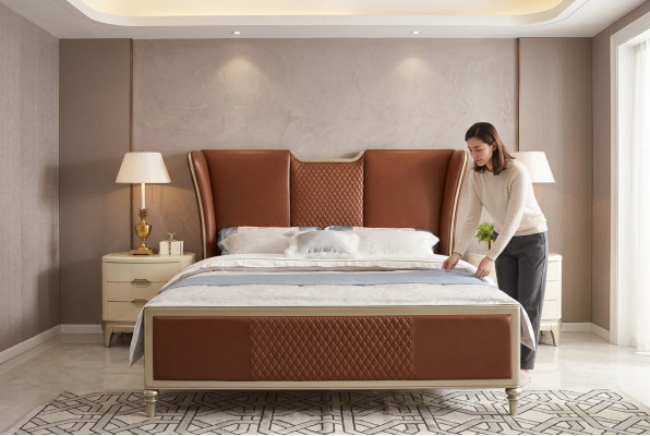 Muebles de dormitorio de lujo 2x mesitas de noche Mesas auxiliares modernas 2 piezas