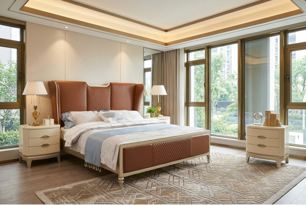 Muebles de dormitorio de lujo 2x mesitas de noche Mesas auxiliares modernas 2 piezas