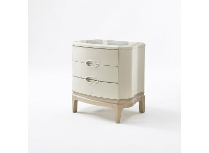 Mesita de noche moderna blanca, mesita auxiliar, diseño, cómoda de noche, consola de noche.