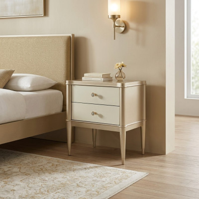 Mesa de noche mesa auxiliar mesa madera mesas muebles mesitas beige dormitorio