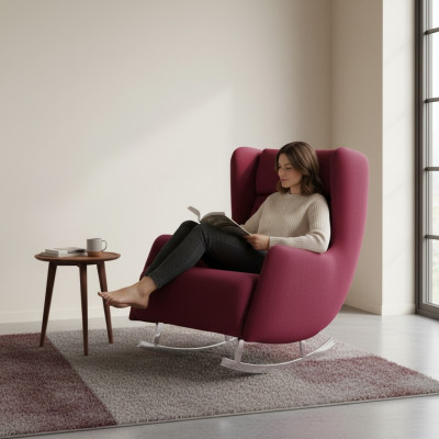 Sillón de lujo tapizado, estilo italiano de lujo, madera maciza, muebles modernos de una plaza.