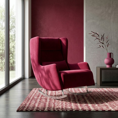 Sillón de lujo tapizado, estilo italiano de lujo, madera maciza, muebles modernos de una plaza.