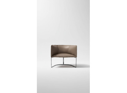 Muebles de diseño de lujo en estilo moderno gris, sillón de cuero de diseño para sala de estar lounge.