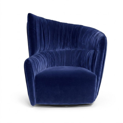 Sillón de lujo Diseño Muebles Azul Estilo moderno Diseño Textil Sala de estar Salón Nuevo