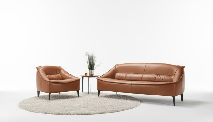 Set de lujo de 2 piezas. Juego de sofá de 3+1 plazas moderno y sillón.