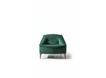 Silla individual de lujo de diseñador de tela moderna.