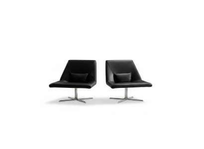 Sillón de estilo italiano de lujo de 1 plaza, diseñador tapizado en cuero Pranera.