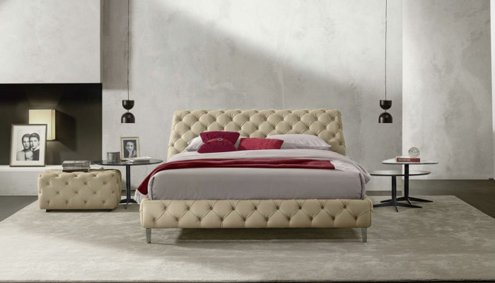 Cama Chesterfield camas de lujo marcos de cama de madera muebles diseño moderno estructuras de cama