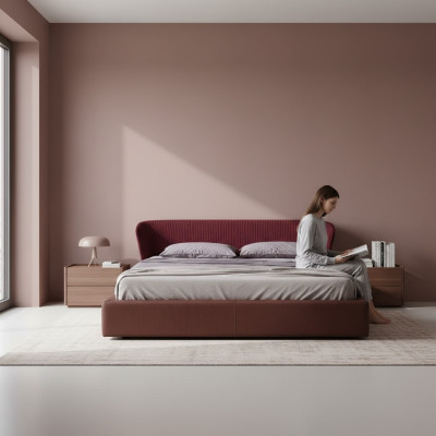 Diseño de cama, camas de diseño, dormitorio de lujo, mobiliario, cama en Prianera, muebles italianos.