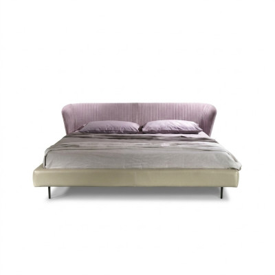 Diseño de cama Rosa Luxus, muebles modernos italianos, dormitorio Prianera.