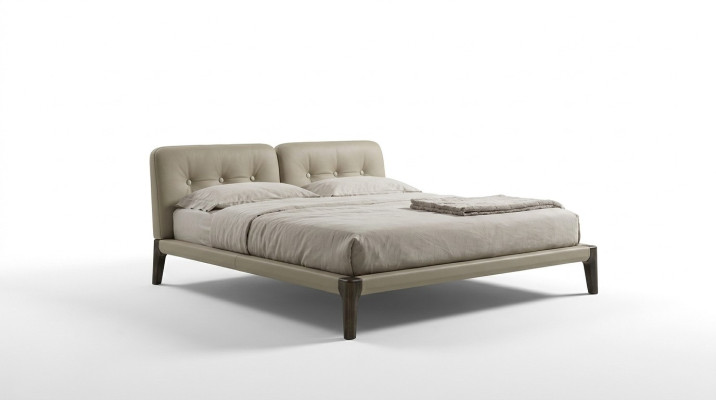 Moderno dormitorio de matrimonio beige muebles de cama de madera diseño de camas Prianera