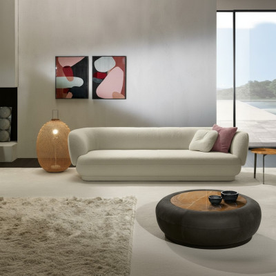 Sofá de tres plazas de lujo blanco Sofás de diseño de 3 plazas Sofá de diseño moderno Muebles de diseño Sofás