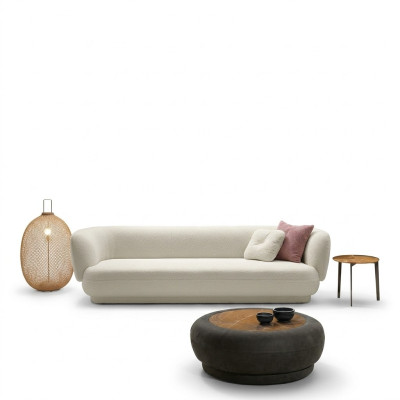 Sofá de tres plazas de lujo blanco Sofás de diseño de 3 plazas Sofá de diseño moderno Muebles de diseño Sofás