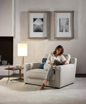 Sillón 1 asiento Lounge de lujo de tela Prianera nuevo Sillón diseño moderno nuevo