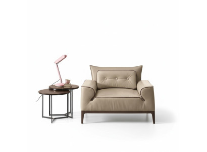 Sillón Asiento Diseño Moderno Monoplaza de Cuero Estilo de Relax Lujo Muebles Nuevos