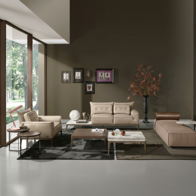 Sofá conjunto Prianera Sofá de diseño Sillón Sofá Cojines 3 piezas Set Chaise longue