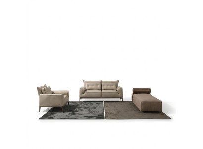 Conjunto de lujo de sofá de 2+1 plazas, sofá, sofás, sillón, cuero, 2 piezas. PRIANERA.