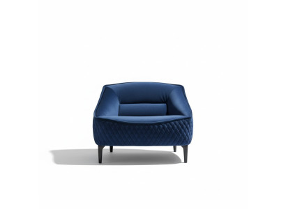 Silla Muebles Moderno Tela Salón Textil Lujo Asiento Relax Muebles Azul Prianera