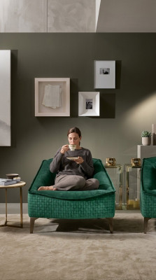 Muebles de lujo, diseño de sillón, diseño clásico moderno, sillón de textil para sala de estar, nuevo.
