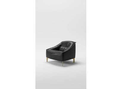 Sillón de diseño moderno acolchado asiento de cuero relax sillón lounge lujo salón