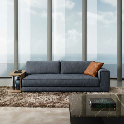 Sofá Muebles de la habitación Sofá de tres plazas Diseño Sofá de tres plazas Sofá tapizado Azul Prianera