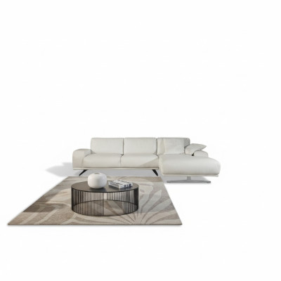 Sofá esquinero en forma de L, muebles de lujo para la sala de estar, diseño de sofá blanco, muebles italianos nuevos.