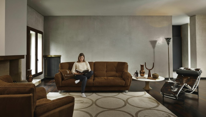 Sofá de lujo para sala de estar de 3+1 plazas, juego de sillones de cuero nuevo.