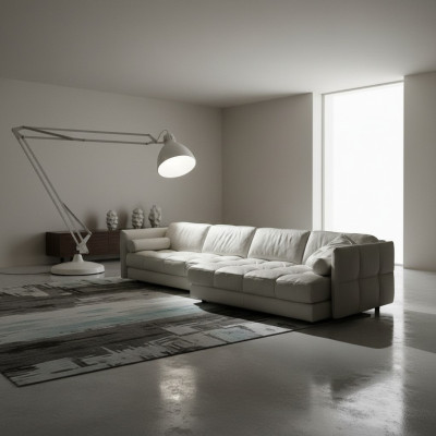 Sofá de cuero de diseñador sofá de esquina acolchado esquina sofá asiento sofá en forma de L conjunto nuevo