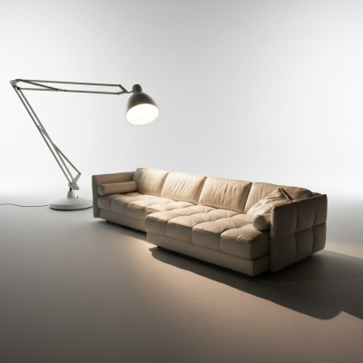 Sofá de cuero de diseñador sofá de esquina acolchado esquina sofá asiento sofá en forma de L conjunto nuevo