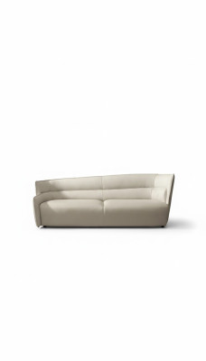 Sofá 3 plazas de cuero blanco para el salón de muebles italiano Prianera.