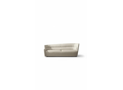 Sofá 3 plazas de cuero blanco para el salón de muebles italiano Prianera.