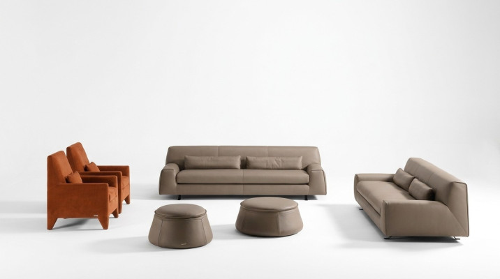 Conjunto de sofás, sofá tapizado, sofá de cuero, Prianera, Muebles italianos, Sofá