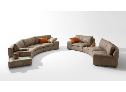 Sofá redondo de diseño para villa, sofá redondo, muebles de sofá esquinero.
