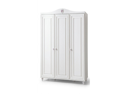 Armario de ropa de diseñador, armario de lujo de madera noble para habitación infantil de 140 cm.